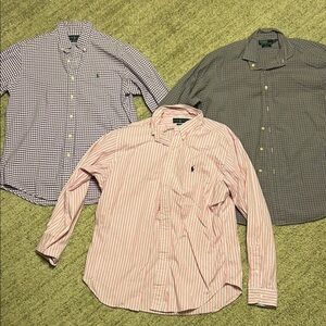 Ralph Lauren button down shirts size L 16.5 3 shirts bundle